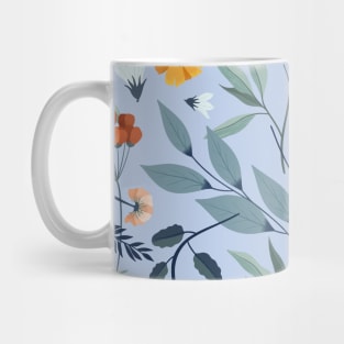 Elegant Hand drawn Leaves Pattern Mug